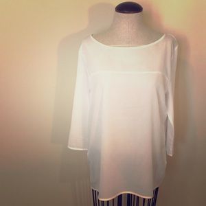 French Connection White Pull-Over Blouse